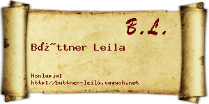 Büttner Leila névjegykártya
